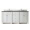 James Martin Vanities Bristol 72in Double Vanity, Bright White w/ 3 CM Charcoal Soapstone Quartz Top 157-V72-BW-3CSP - alternate 1